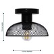 image 5 of Cassidy - Small Black Mesh Ceiling Flush Light | Black | 1