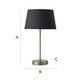 image 7 of ValueLights Modern Satin Silver Table Lamp With Grey Shade | Grey