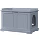 image 2 of Yaheetech Cat Decorative Litter Box Grey | One Size