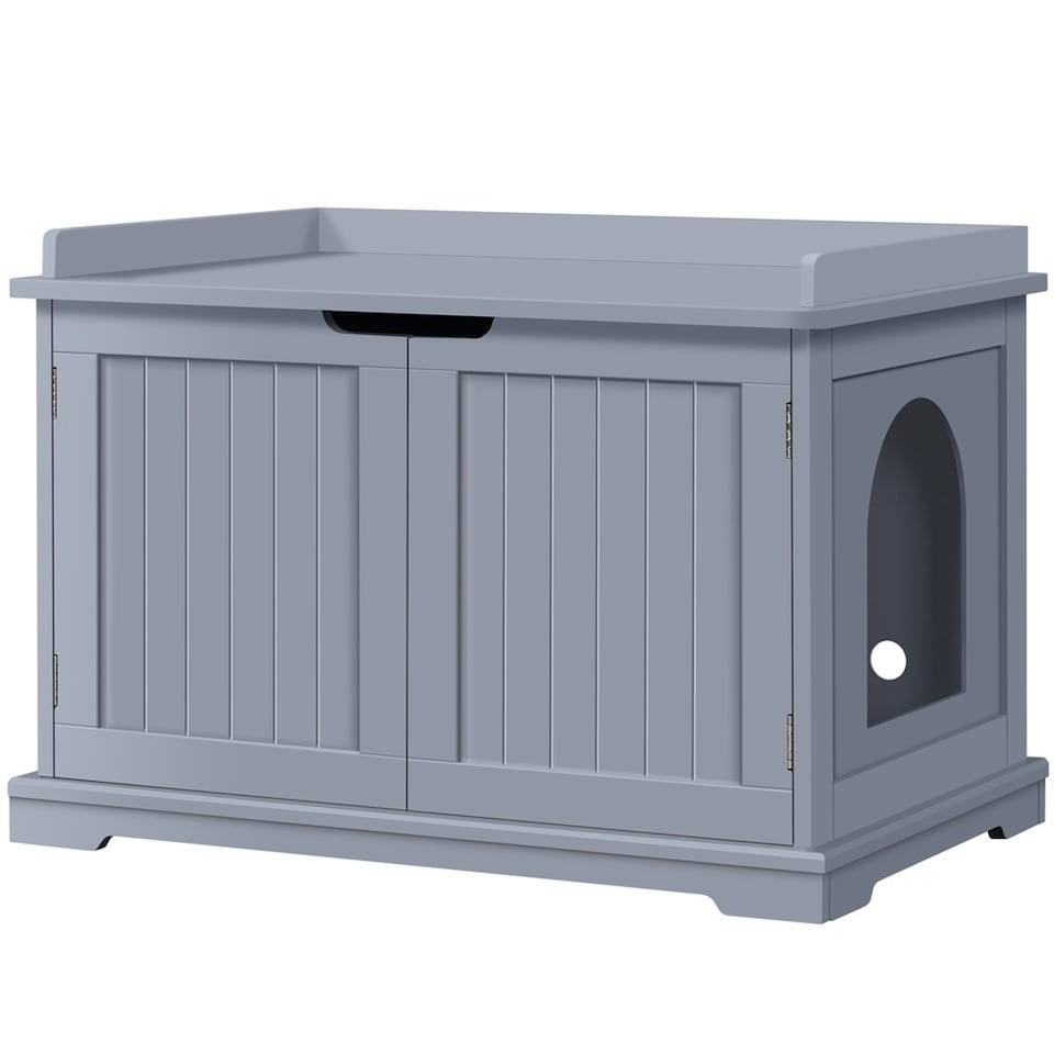 image 1 of Yaheetech Cat Decorative Litter Box Grey | One Size