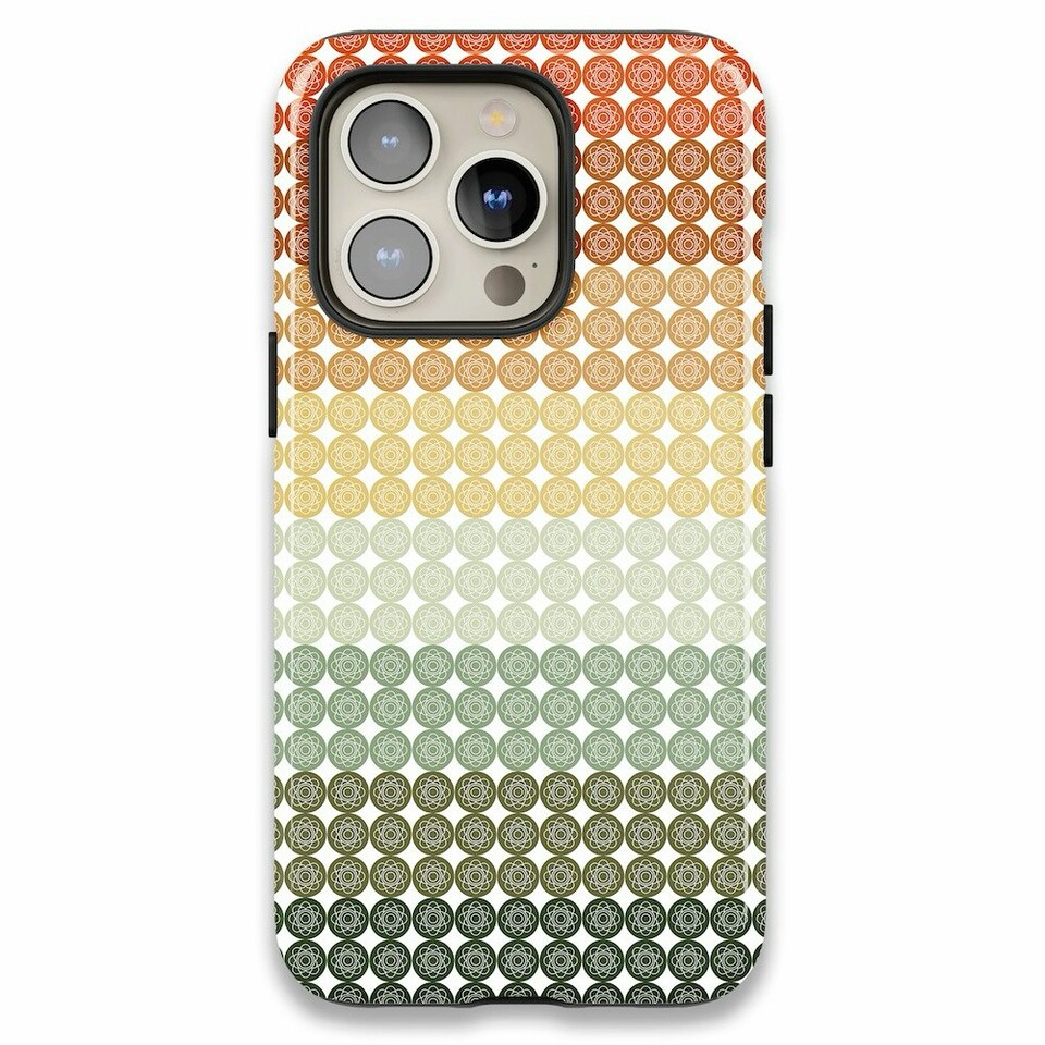 image 1 of Gradient Floral Stripe Phone Case | Green | iPhone 14 Plus
Tough | iPhone 14 Plus
Tough