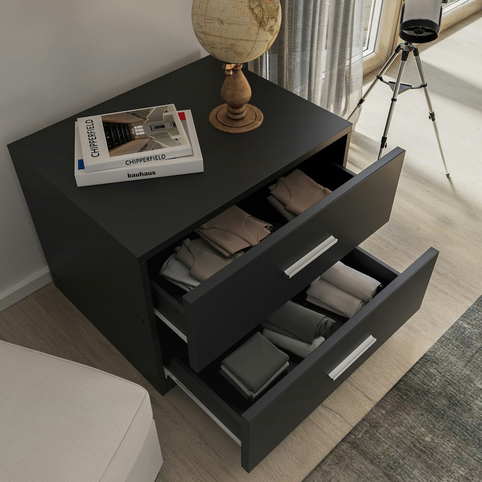 image 1 of 2-Drawers Chest Cabinet Grey | Unit Colour: Grey