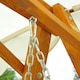 image 6 of Outsunny Swing Chair 3 Seater Swinging Wooden Hammock Garden Seat Outdoor Canopy