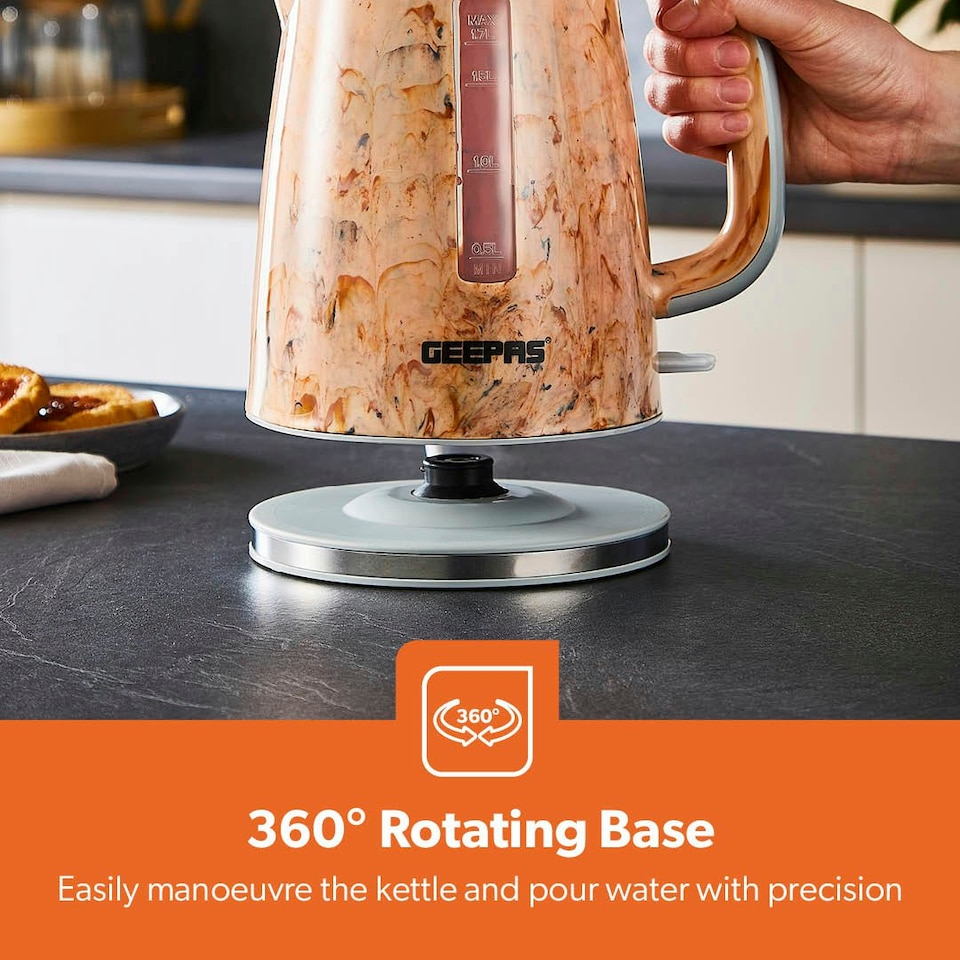 image 1 of GEEPAS 1.7L Electric Kettle | Premium Kettle with 360° Rotational Base