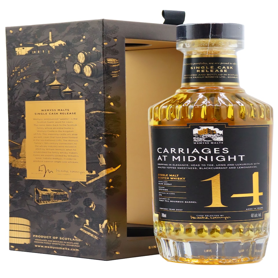 Glen Moray - Wemyss Malts - Carriages At Midnight Single Cask 2007 14 year old Whisky