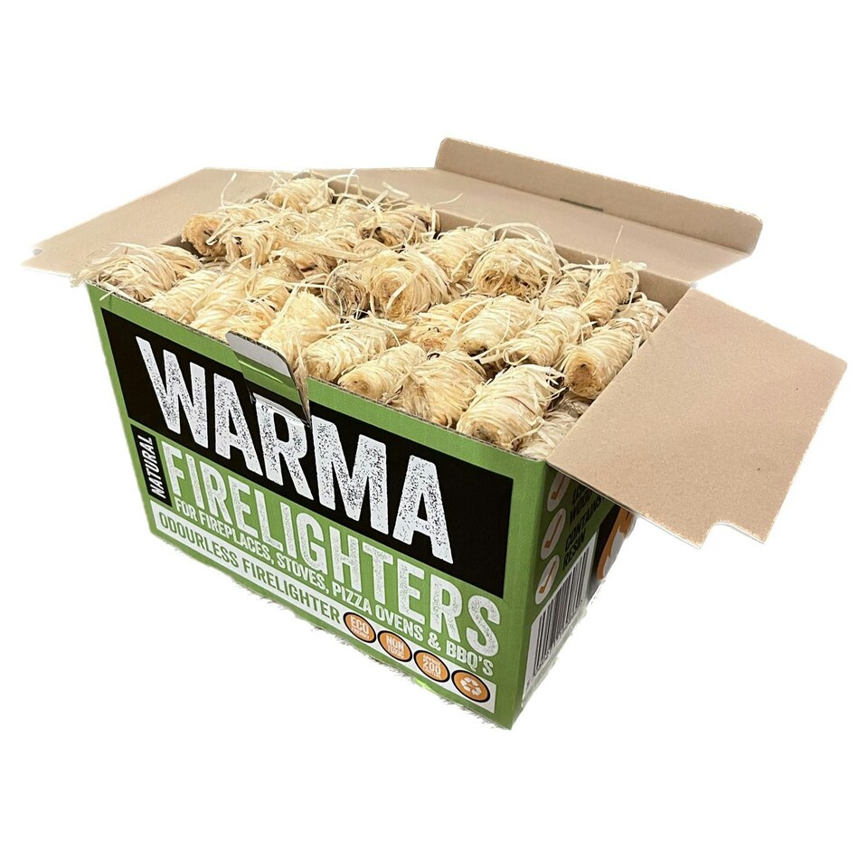 image 1 of Warma Natural Eco Wood Wool Firelighters - 200 Pieces