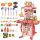 image 2 of Realistic Kitchen Play Set for Toddlers Steaming Spray Lights Cooking Sounds Pretend Role Play (Pink)