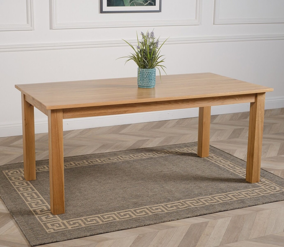 image 1 of Oslo 180m Large Solid Oak Dining Table | Brown | Light Oak