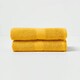 image 1 of Homescapes Turkish Cotton Hand Towel Set of 2 - Ochre | Yellow | Hand towel | 2