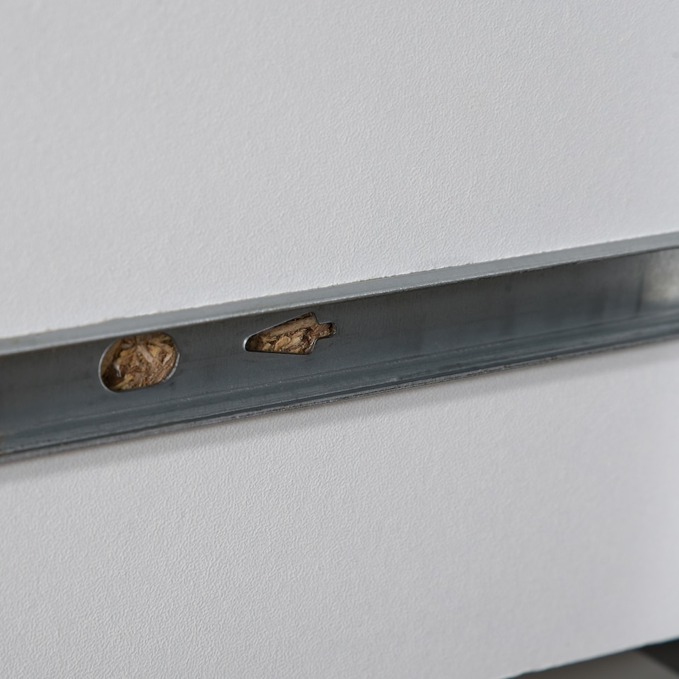 image 1 of HOMCOM Bedside Cabinet with 2 Drawer Storage Unit, Unique Shape Bedroom Table Nightstand with Metal Base, for Living Room, Study Room, Dorm