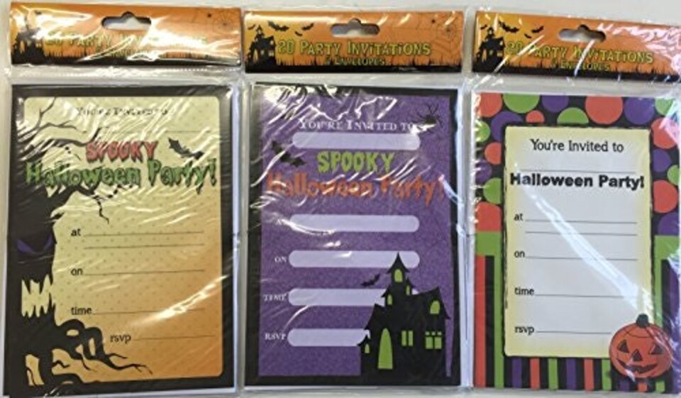 image 1 of Pack of 20 Halloween Invitations & Envelopes