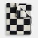 image 3 of OHS Checkerboard Polar Fleece Throw Blanket Lightweight Bedspread | Multi | Monochrome
