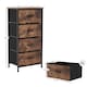 image 2 of Vida Designs Chorley 4 Drawer Fabric Drawer Chest, Rustic Brown