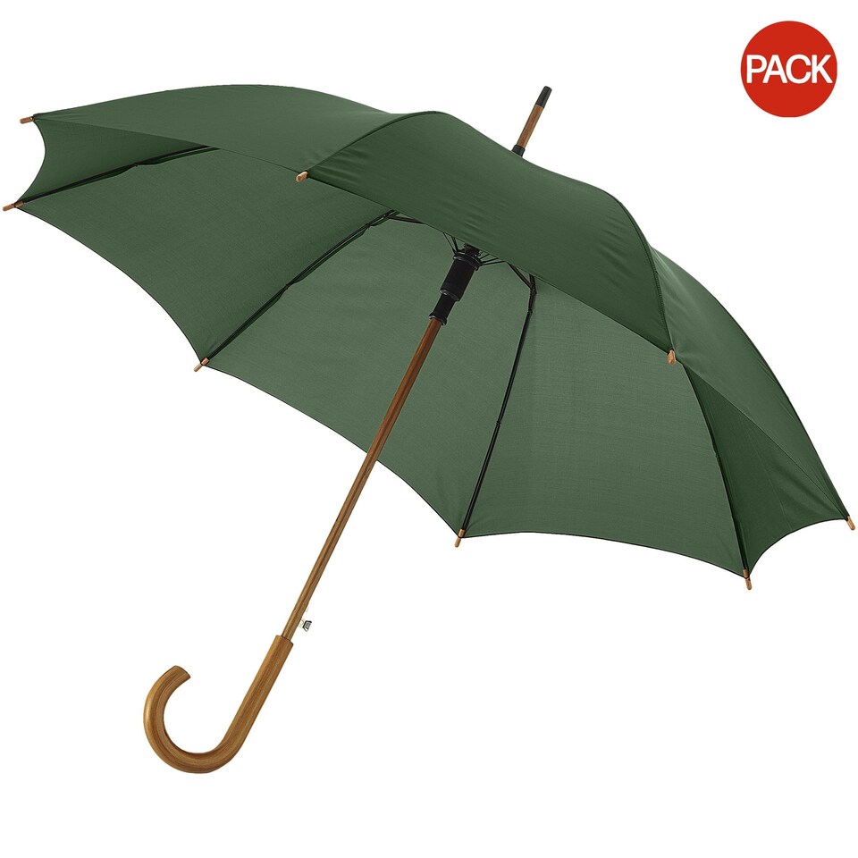 Bullet 23in Kyle Automatic Classic Umbrella (Pack Of 2) - Forest Green - One Size