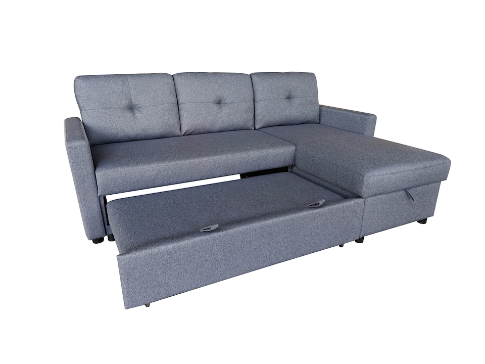 image 1 of The Savona 3 Seater Storage Sofa in Grey or Silver | Grey | One Size