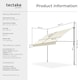 image 6 of Awning with hand crank - pressure fitted , height adjustable Cream | 180 x 250 cm