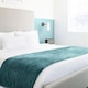 image 2 of Dahlia Fleece Throw in Emerald Green (55" x 78")