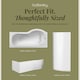 image 5 of 1500 mm Left Hand P Shape Square Shower Bath Screen Front Panel White | White | White | 1500 x 850 x 415mm