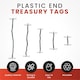 image 2 of Pack of 100 76mm Plastic End Treasury Tags