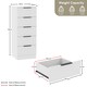 image 3 of Vida Designs Trega 5 Drawer Narrow Chest of Drawers Bedroom Storage Unit, (H) 90cm x (W) 34.5cm x (D) 36cm, White