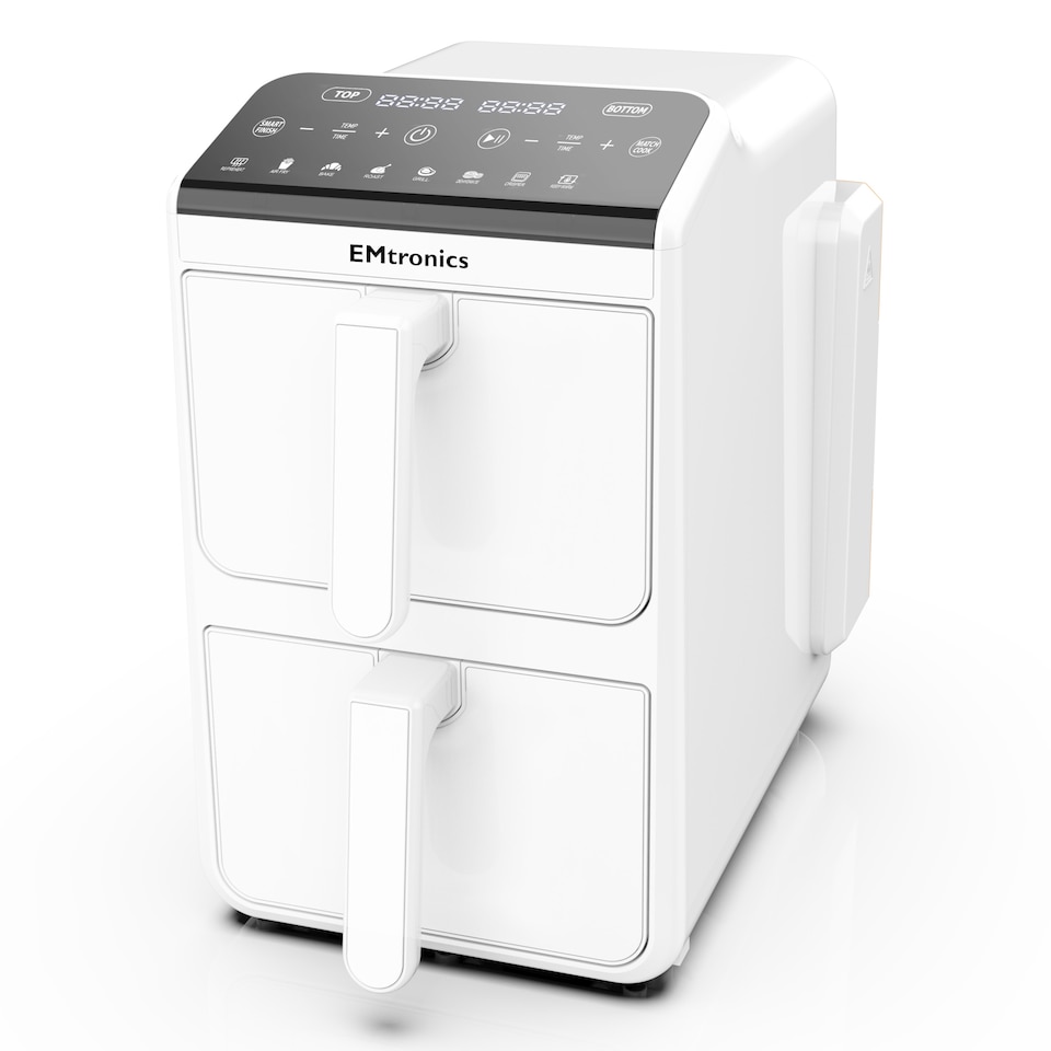 image 1 of EMtronics 10L Stack Dual Air Fryer - White