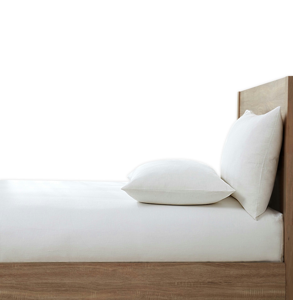 image 1 of Martex Linen Fitted Sheet White - Single