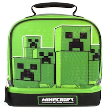 Minecraft Boys Green Creeper Zip Lunch Bag (One Size)