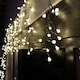 image 3 of 4.8m Multi Function Frosted Warm White LED Cluster Curtain Lights Christmas Decorations with Timer