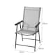 image 5 of Living and Home Metallic Frame Fabric Foldable Chair Set of 2 - Black