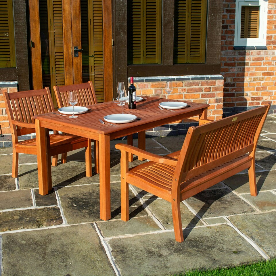image 1 of Rowlinson Willington Rectangular 4 Seat Garden Set
