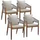 image 1 of Garden Chair Manacor in a Corded Design with Acacia Wood Frame and Matching Cushions | Grey | greige | One Size | 4