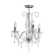 image 1 of ValueLights Viscount 3 Way Silver Jewel Chandelier Ceiling Pendant Light | Chrome