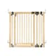 image 1 of Safetots Wooden Multi Panel Room Divider, up to 116cm, Natural Wood, 76cm Tall, Multi Panel Flexible Room Barrier, Room Divider with Door for Baby Cream | Natural