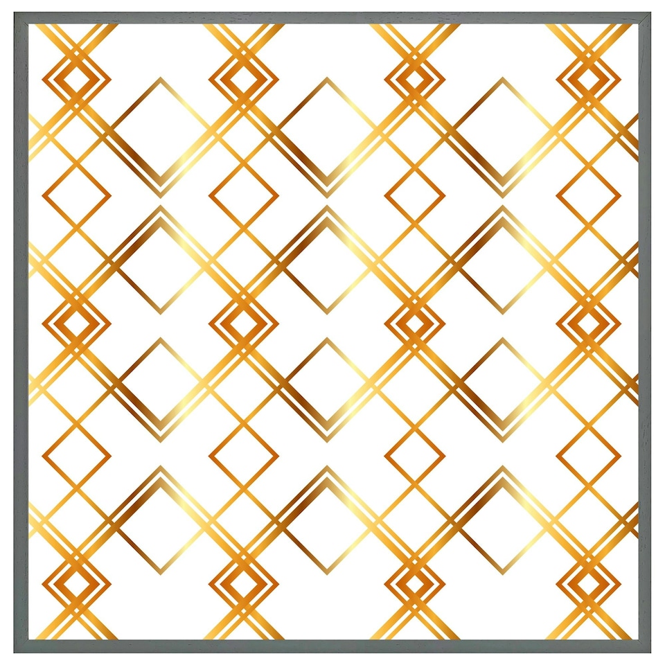 image 1 of Geometric golden pattern (Picture Frame) Black | XL