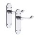 image 3 of Golden Grace 4 Sets Victorian Epsom Design Scroll Door Handles Latch in Polished Chrome with 1 Pair of 3" Ball Bearing Hinges & Latches Pack - 168mm x 40mm | Chrome | 4 Set