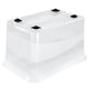 image 3 of Keeeper Crystal Box 52 Litre with Lid and Caster Wheels - Transparent