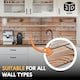 image 5 of NOVECRAFTO Faux Wood Wall Panels – 6 PVC Sheets, Covers 2.76 sqm (29.76 sq ft), 96x48cm Each – Natural Oak Wood Effect Cladding, Moisture Resistant