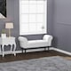 image 3 of HOMCOM Bed End Chaise Lounge Window Seat Arm Bench Hallway Wood Legs Grey