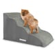 image 1 of Dreamcatcher 4 Step Dog Stairs for Bed 75x40x50cm, High Density Foam Ramp | Grey | Grey | 4 | 1