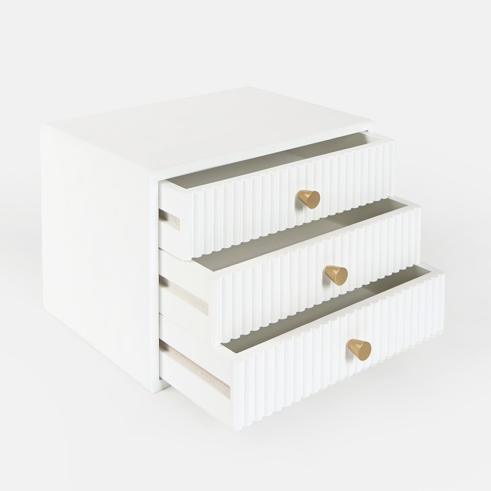 image 1 of OHS Ribbed Desktop Drawers Organiser Cabinet Storage