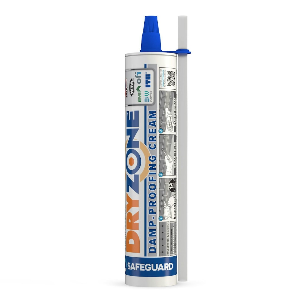 image 1 of Dryzone Damp Proofing Cream 310ml - Rising Damp DPC Injection Kit: 12m Coverage (9" wall)
