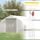 image 7 of Outsunny 4 x 3(m) Walk-in Tunnel Greenhouse, Roll Up Sidewalls, Mesh Door