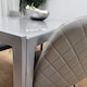 image 7 of Glass Dining table and 4 grey leather chairs  Grey Glass Table And 4 Chairs kitchen dining room furniture Grey