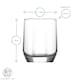 image 3 of LAV Diamond Water Glasses - 215ml - Clear - Pack of 6 | Clear | Clear