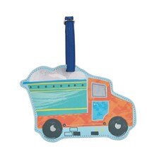 Floss & Rock Kids Luggage ID Tag - Construction Truck | Multi