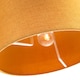 image 4 of Contemporary and Sleek 12 Inch Ochre Linen Fabric Drum Lamp Shade 60w Maximum | Yellow | Ochre | 1