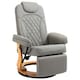 image 6 of HOMCOM Recliner Leisure Armchair with Wood Base Footrest
