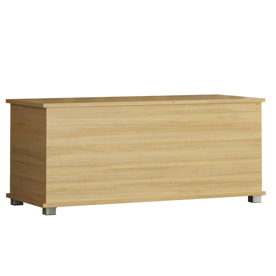 image 1 of Vida Designs Leon Storage Ottoman Bedroom Hallway Chest Bench, Pine N/A | Pine