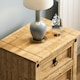 image 3 of Vida Designs Corona 3 Drawer Bedside Chest Cabinet Table Nightstand, Solid Pine Wood