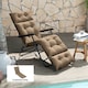 image 2 of Outsunny Sun Lounger Cushion Only, Garden Lounge Chair Cushion | Brown | Khaki | 1